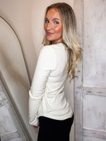 Load image into Gallery viewer, Count On You Cream Basic Long Sleeve Top