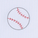Load image into Gallery viewer, Light Blue Tiny Slugger Applique Footie