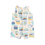 Load image into Gallery viewer, Angel Dear Beach Patches Sleeveless Shortie Romper