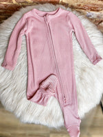 Load image into Gallery viewer, Angel Dear 2 Way Pink Rib Footie