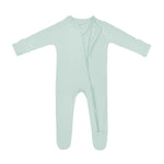 Load image into Gallery viewer, Sage Zipper Bamboo Footie