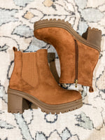 Load image into Gallery viewer, Trust Issues Tobacco Suede Corkys Ankle Boot