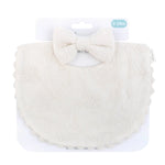 Load image into Gallery viewer, Ali + Oli Cotton Baby Bib Double-Sided (Embroidered Flowers & Bow)