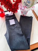 Load image into Gallery viewer, Skylar High Rise Boot Cut Black Vervet Denim