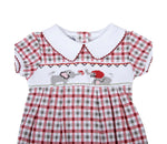 Load image into Gallery viewer, Elephant Football Classics Smocked Bubble