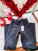 Load image into Gallery viewer, Skylar High Rise Boot Cut Black Vervet Denim