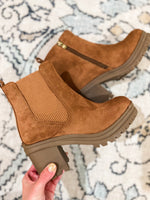 Load image into Gallery viewer, Trust Issues Tobacco Suede Corkys Ankle Boot