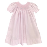 Load image into Gallery viewer, Adorable Preemie Pink Smocked Day Gown with Raglan Embroidery