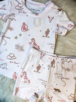 Load image into Gallery viewer, Angel Dear Pink Wild West Short Lounge Set