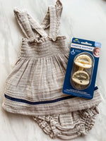 Load image into Gallery viewer, Angel Dear Oat Muslin Dress & Bloomer Set