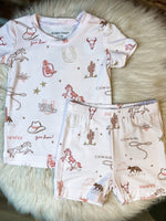 Load image into Gallery viewer, Angel Dear Pink Wild West Short Lounge Set