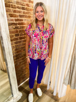 Load image into Gallery viewer, Like Magic Royal Blue Stretch Cropped Pants