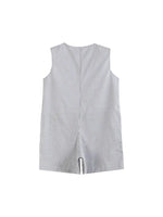 Load image into Gallery viewer, Lil Cactus Grey Gingham Puppies in Truck Shortalls