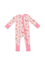 Load image into Gallery viewer, Pink Vintage Reindeer & Santa Romper