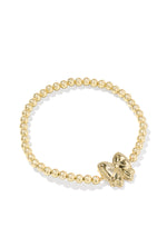 Load image into Gallery viewer, Haley Bow Stretch Ivory Gold Bracelet