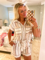Load image into Gallery viewer, Now & Then Pastel Linen Blouse & Shorts Set