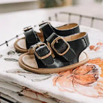 Load image into Gallery viewer, Adorable Black Charley Sandal Non-Slip Soft Sole