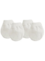 Load image into Gallery viewer, Organic No Scratch White Newborn Mittens