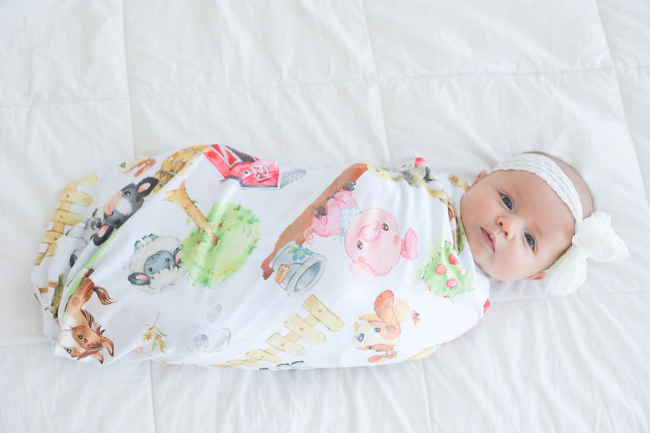 Farm Animal Party - Swaddle Blanket main image 0