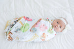 Load image into Gallery viewer, Buttery Soft and Stretchy Swaddle Farm Animals Blanket