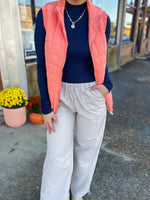 Load image into Gallery viewer, Risk Taker Ivory Wide Leg Windbreaker Pants