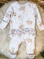 Load image into Gallery viewer, Angel Dear Elephant/Bunny Ballerina 2 Way Zipper Footie
