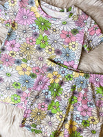 Load image into Gallery viewer, Angel Dear Retro Floral Short Lounge Setv