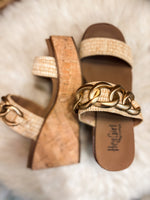 Load image into Gallery viewer, On Vacay Raffia Corkys Wedge