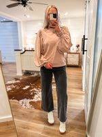 Load image into Gallery viewer, Simple Joy Washed Black Trouser Pant