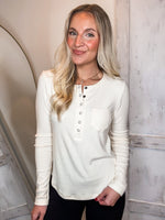 Load image into Gallery viewer, Count On You Cream Basic Long Sleeve Top