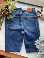 Load image into Gallery viewer, Lexi Mid Rise Dark Wash Skinny Judy Blue Denim