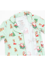 Load image into Gallery viewer, Vintage Reindeer & Santa L/S Coat Romper