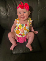 Load image into Gallery viewer, Angel Dear Smocked Floral Top & Bloomer Set