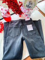 Load image into Gallery viewer, Skylar High Rise Boot Cut Black Vervet Denim