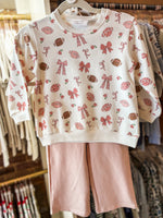 Load image into Gallery viewer, Angel Dear Footballs & Bows Sweatshirt & Baby Bells