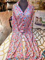Load image into Gallery viewer, Christmas Ornament Pink Button Down Simply Southern Pajama Seth is