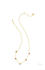 Load image into Gallery viewer, Mickey & Minnie Mouse Pink Crystal Gold Strand Necklace