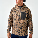 Load image into Gallery viewer, Burlebo Gauge Camo Blaze Tech Quarter Zip