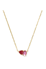 Load image into Gallery viewer, Tatum Pink Mix Gold Pendant Necklace