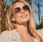 Load image into Gallery viewer, Harlowe - Brushed Gold Twilight Gradient Diff Eyewear