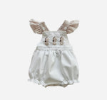 Load image into Gallery viewer, Baby Seahorse White & Beige Ruffle Bubble