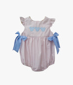 Load image into Gallery viewer, Baby Girl Pink Gingham Bubble With Side Bow