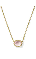 Load image into Gallery viewer, Daphne Light Pink Mother of Pearl Gold Pendant Necklace