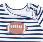 Load image into Gallery viewer, Angel Dear Football Navy L/S Romper