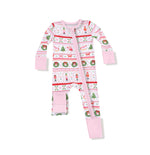 Load image into Gallery viewer, Angel Dear Sugar Plum Fairy-Nutcracker Fair Isle -
Pink - 2 Way Zipper Romper