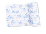 Load image into Gallery viewer, Angel Dear Puppy Toile Blue - Swaddle
Blanket