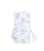Load image into Gallery viewer, Angel Dear Puppy Toile Blue - Swaddle
Blanket
