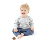 Load image into Gallery viewer, Angel Dear Football Field Goal Raglan Sweatshirt + Jogger Set