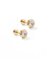 Load image into Gallery viewer, Addison Clear Screwback Stud Earrings