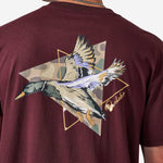 Load image into Gallery viewer, Burlebo Short Sleeve Tee - Pintail Triangle Duck - Maroon